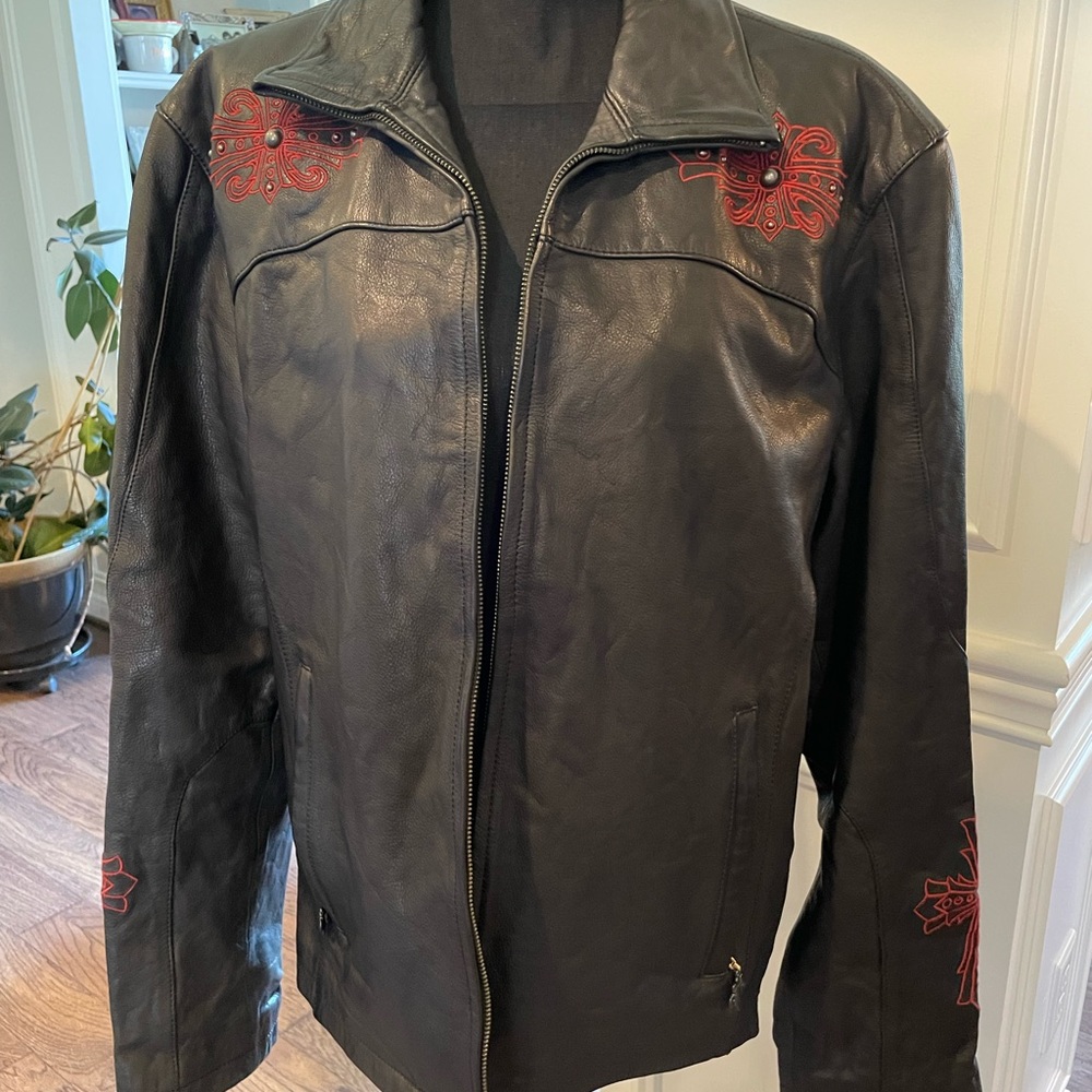 Affliction Leather Jacket-Men’s Large
